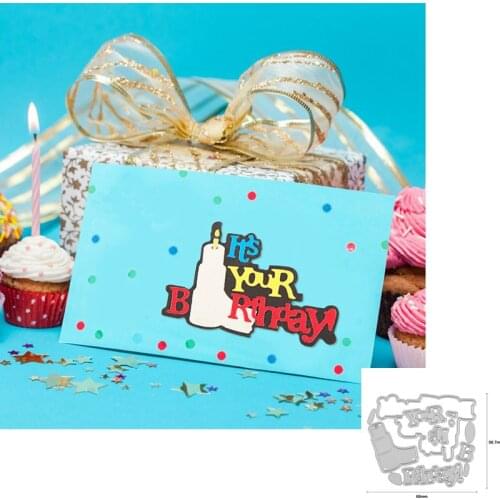 Letter Birthday Metal Cutting Dies For DIY Scrapbooking Album Paper Cards Decorative Crafts Embossing Die Cuts 2021 New