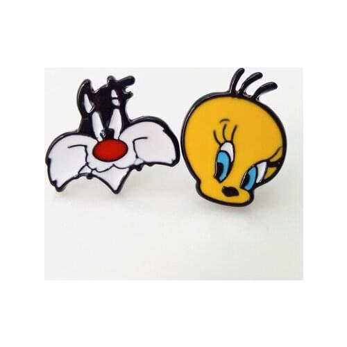 Cat Bird Fashion Anime Action Figures Cartoon Products Accessories Stud Earrings Girls Unisex Birthday Gifts
