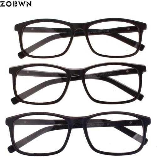 ZOBWN mix wholesale mat black blue gray business man glasses high quality retro style for prescription lens anti UV400 computer