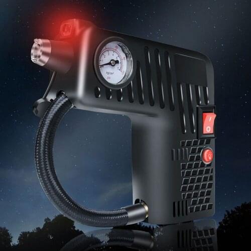 12V Car Tyre Inflator Portable Air Compressor Electric Auto Car Bike Tire Inflator Pump for Car Bicycle Tires Balls