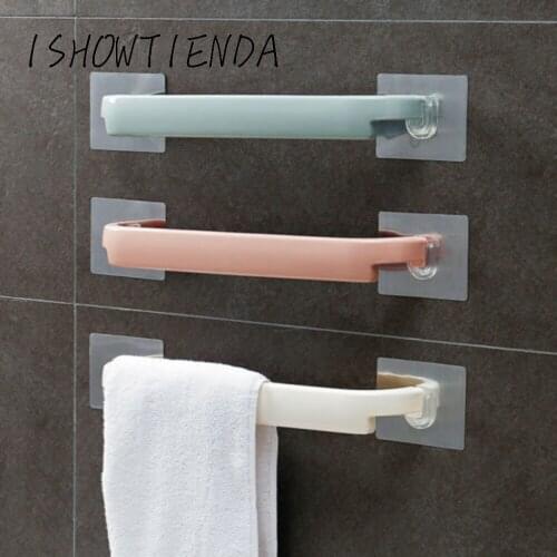 Towel Rail Rack Holder Wall Mounted Bathroom Self-adhesive Hanging Hanger Shelf Suitable for use in the kitchen and bathroom
