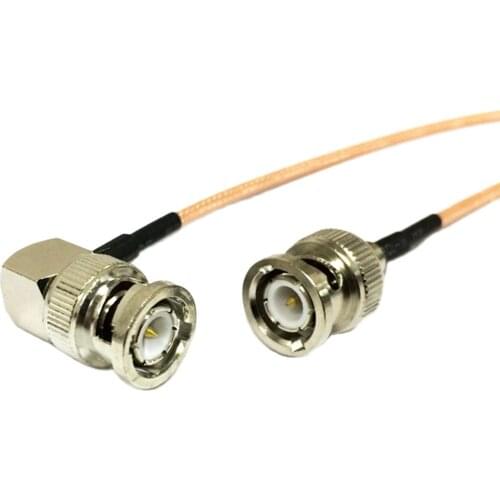 New BNC Male Plug Switch BNC Male Right Angle jumper cable RG316 Wholesale 15cm/30cm/50cm/100cm Adapter