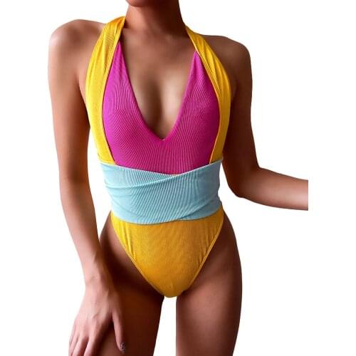 New Arrival Womens Swimsuit One-piece Sexy Polyester Fiber Swimwear Bikini For Summer Holidays Beach