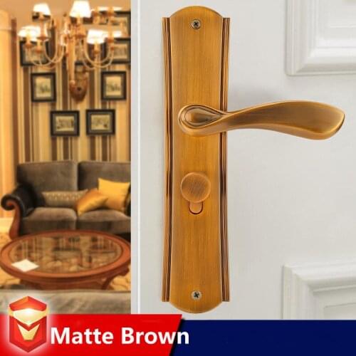 New Zinc Alloy Material Interior Door Lock Living Room Bedroom Bathroom Door Handle Lock Personal Protection Home Lock