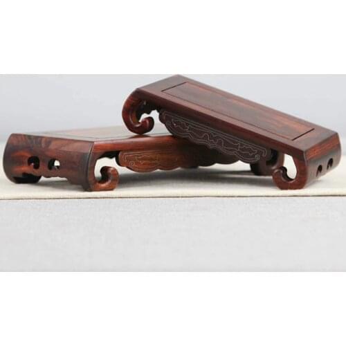 Wenge Red acid branchWood Mahogany Base Scroll base teapot ornaments incense Buddha flowers vase flowerpot rack base