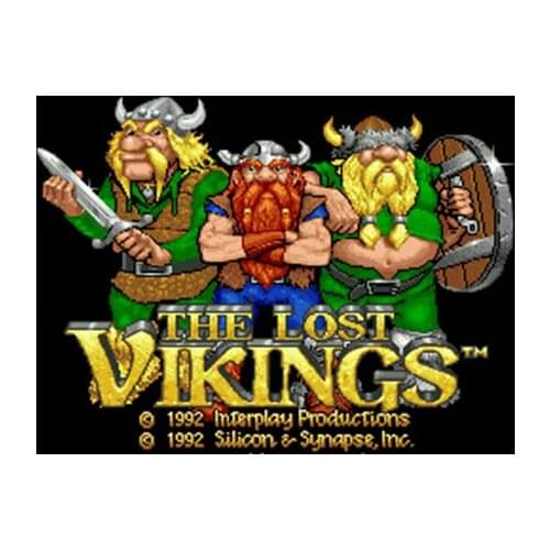 Lost Vikings, The 16 bit Big Gray Game Card For NTSC Game Player Drop Shipping