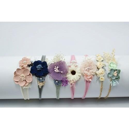 Kids Toddler Newborn Headband Baby Girl Hearband Hair Accessories Flower Girl Headwear Newborn Photography Props