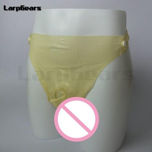 Transparent latex slip underwear fetish G-strings & Thongs Adult Male