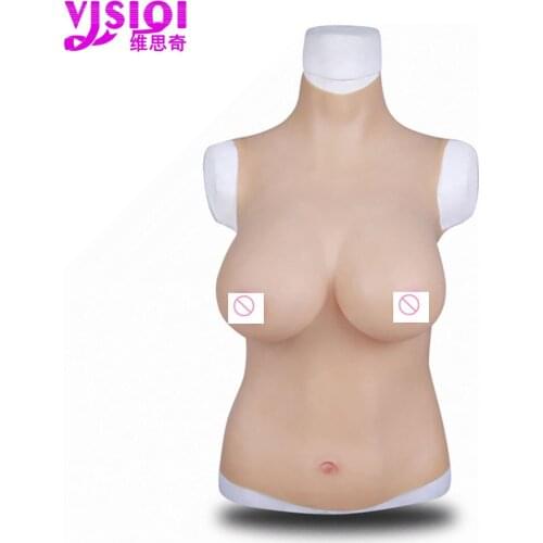 VISIQI D cup realistic Silicone breast forms for crossdresser fake boobs breast for drag queen shemale and girl boy