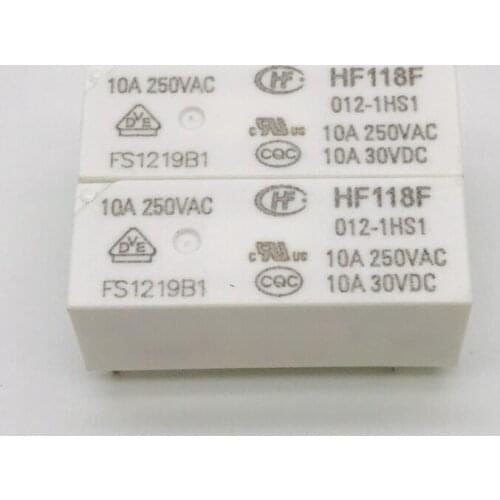 HF118F-012-1HS1 12VDC 10A250VAC relays