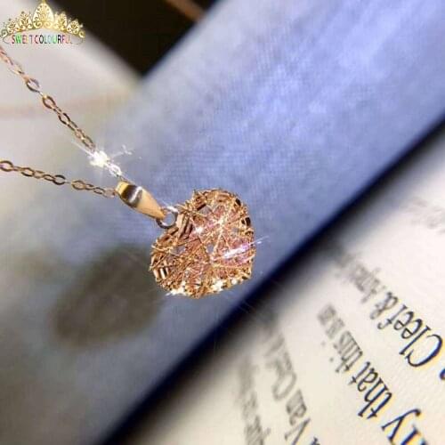 18K love Romantic diamond necklace