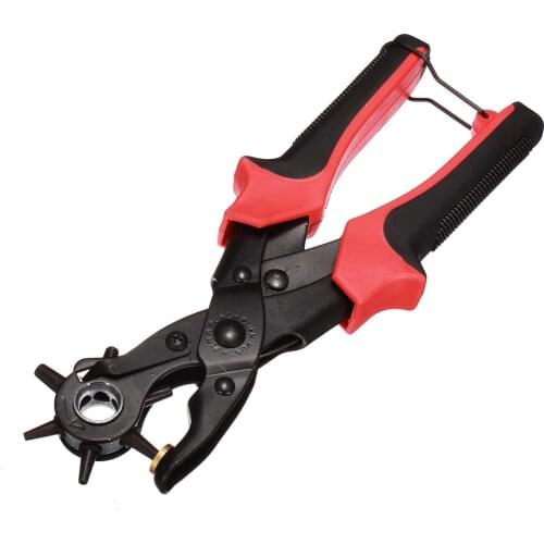 Heavy Duty Leather Plier Eyelet Puncher Belt leather Setter Tool Hole Sewing Machine Bag Punch Revolve Watchband Household Strap