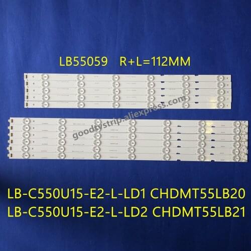 LED Backlight strip 13 lamp For Changhong 55"TV UD55D6000i 55U3C 55U1 55A1U LB-C550U15-E2-L-LD2 R CHDMT55LB21 CHDMT55LB20