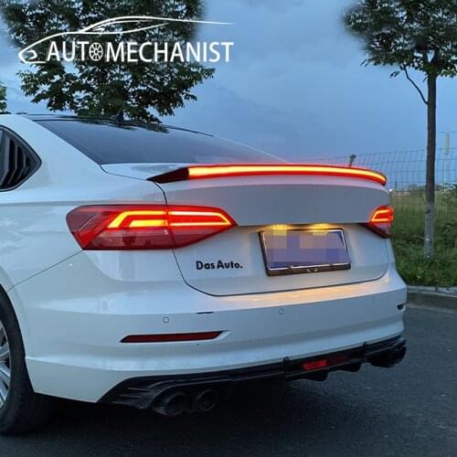 Universal 1.3M Rear Spoiler Lip Kit Exterior Parts Brake Light Car Trunk Spoiler Roof Wing DIY Decoration Auto Modification