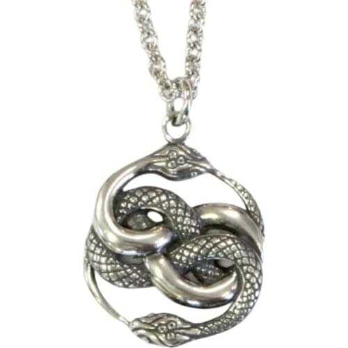 Vintage Jewelry Two Snakes Pendant Necklace Wholesale
