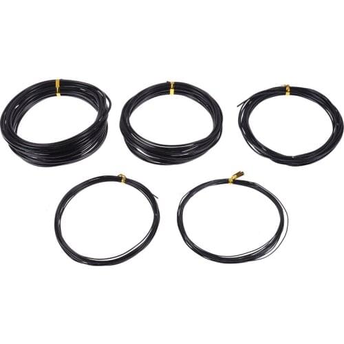 Total 5m (Black) Bonsai Wires Anodized Aluminum Bonsai Training Wire With 5 Sizes 1.0 Mm,1.5 Mm,2.0 Mm 2.5mm .3mm