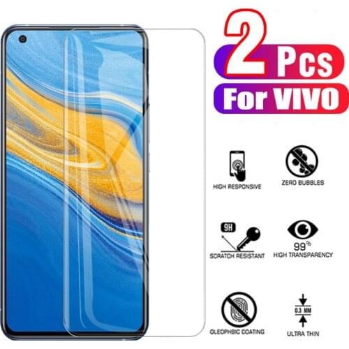 2Pcs Tempered Glass Screen protector for vivo X50 Y1s Y91 Explosion proof protective glass Film for vivo y 91 x 50 y 1 s y1 s