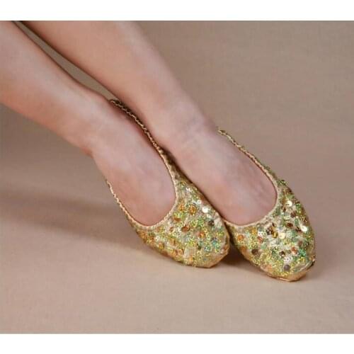 Cute Pearl Sequins Dancing Foot Thong Belly Dance Sock Toe Pad Foot Protector For Women Multicolor