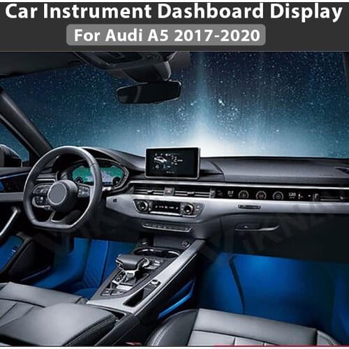 LCD Android Car Instrument Dashboard Display for-AUDI A5 2017-2020 Multimedia Digital Instrument Panel Screen