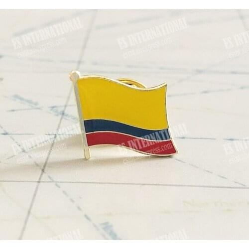 National Flag Metal Lapel Pin Flag Pin Colombia