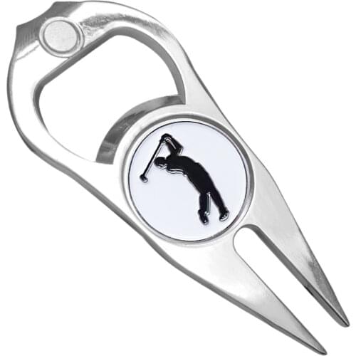 1pc Multi-function Golf Divot Repair Tool accessoires with Mannetic golf ball marker Bottle Opener men women gift husband wife