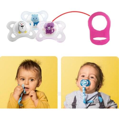 12Colors Baby Dummy Pacifier Holder Clip Adapter For MAM Ring 5PCS Silicone Button