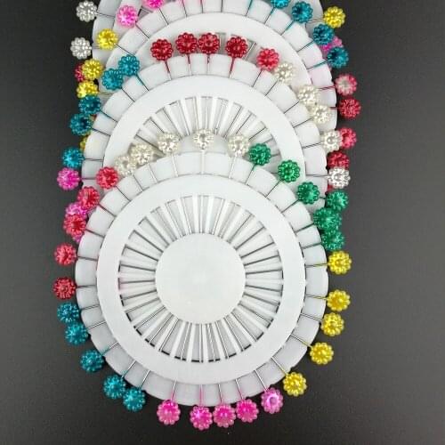 120PCS/4 set Sewing Needles Decoration Dressmaking Pins Patchwork Flower Assorted Colors Embellishment Pin Faux Pearl Heart Pins