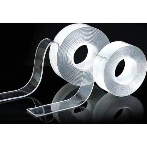 2MM thickTransparent Nano Tape Washable Reusable Double-Sided Tape Adhesive Nano-No Trace Paste Removable