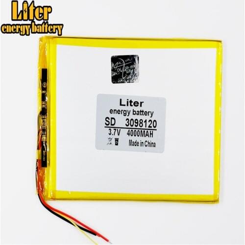 30100120 Tablet PC battery capacity 3098120 3.7V 4000mA Universal Li-ion battery for tablet pc 7 inch 8 inch 9inch 10inch