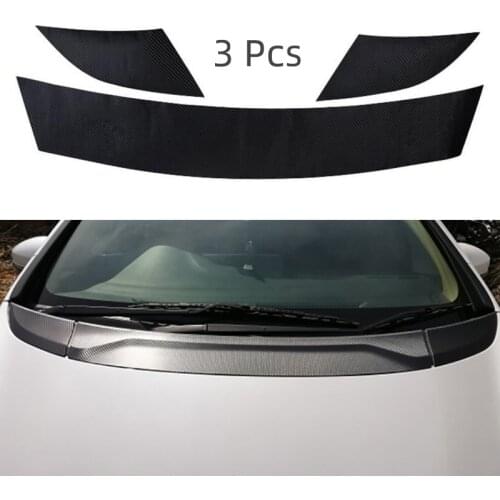 3D Carbon Fiber Vinyl Protective Film Engine Hood Decal Stickers For HONDA FIT JAZZ GK5 3rd Gen 2014-2020 Car Styling