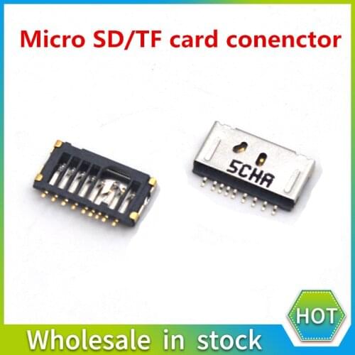 9PIN Micro SD/TF Card Socket Tray Slot Holder Adapter Reader Connector Motherboard Repair Part Common Smartphone Domestic Phone