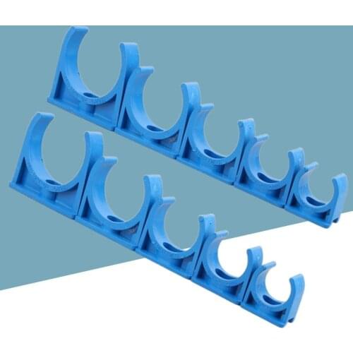 Blue 20~50mm PVC Pipe Clamp Connector Garden Irrigation Aquarium Fish Tank Watering Adapter Fixed Fittings