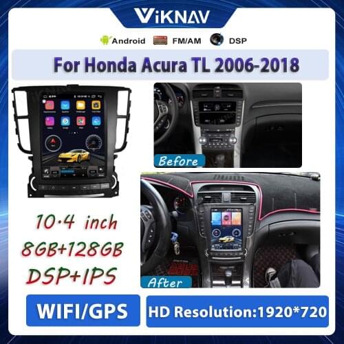 2 Din Vertical screen Car Radio for Honda Acura TL 2006-2018 Car stereo multimedia player Android GPS navigation head unit