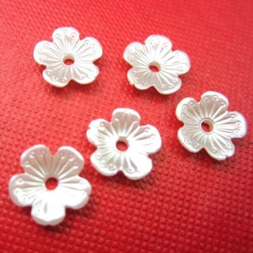 Free Shipping Ivory/White 11mm Craft ABS Imitation Flower Pearls Resin Scrapbook Beads Sewing Button Beading Decorate Diy