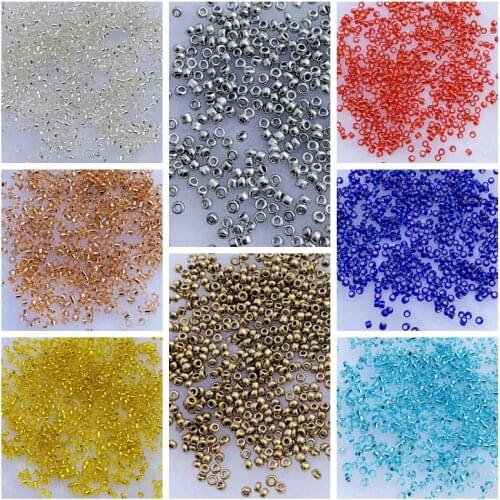 Newly listed Beads For Powwow Beadwork 1.3*2mm 11/0 Transparent Glass Beads 75grams/lot About 118pcs/gram -Q01*5