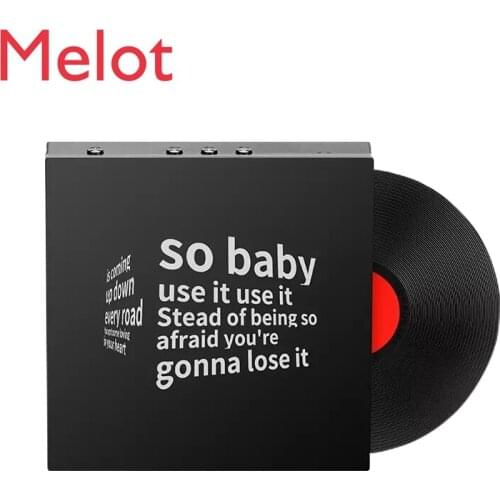 Bluetooth Speaker Floating Lyrics Display Desktop Retro Film Second Generation M1 Vinyl Subtitle Audio Graduation Gift art