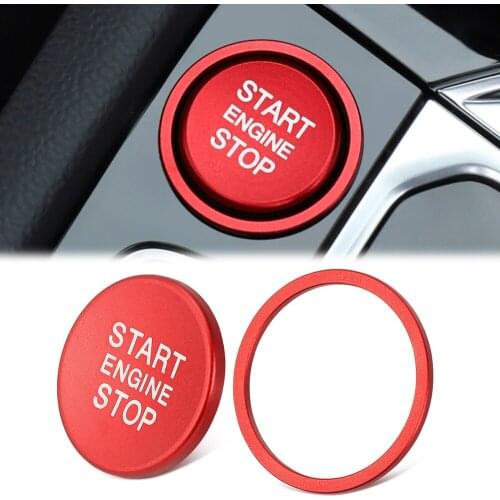 For VW Touareg Altas CC T-roc Touran Tiguan Car Engine Start Stop Button Ring keyless system switch Trim Cover upgrade sticker