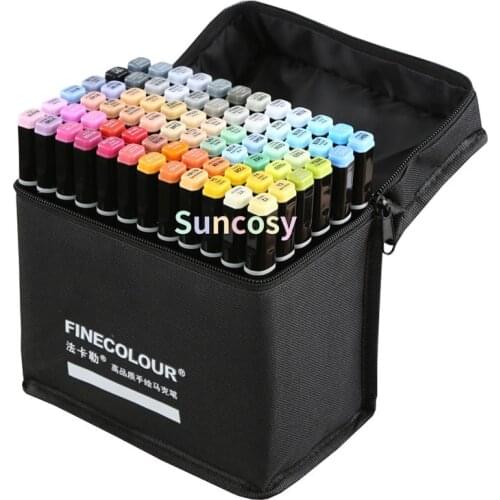 Finecolour EF102 Double-headed Soft Brush Professional Sketch Drawing Art Markers Pen, 480 colors