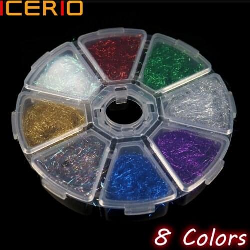 ICERIO 8 Colors/Box Fly Fishing Ultra Fine Ice Dub Fiber Nymph Scud Shrimp Flies Tying Material