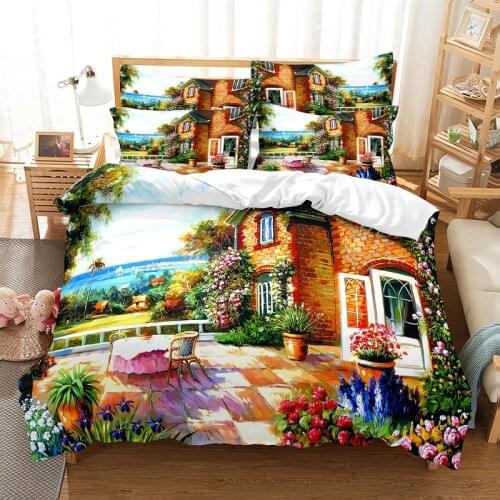 Bedding set duvet cover set 3d bedding digital printing bed linen queen size bedding set fashion design