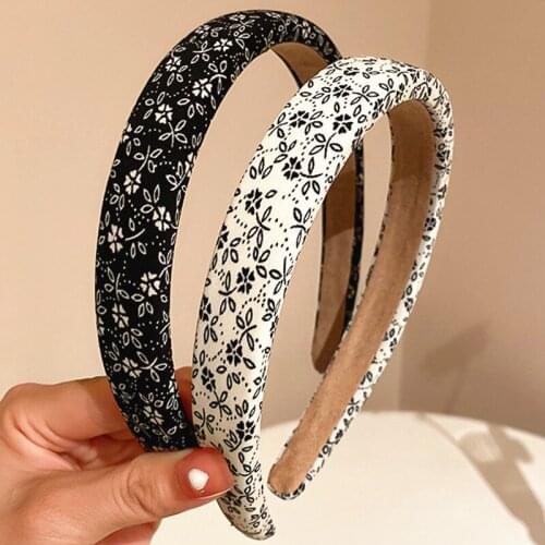 Korea Autumn Sponge Floral Headband Literary Fan Simple Hair Outdoor Daily Headband Fashion Hairpin Hair Accessories Jewelry