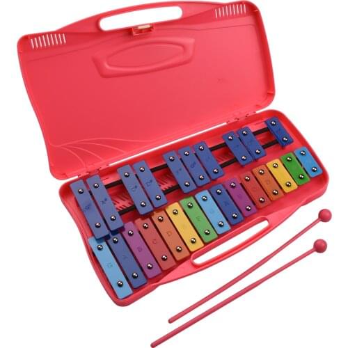 25 Notes Glockenspiel Xylophone Hand Knock Xylophone Percussion Rhythm Musical Educational Teaching Instrument Toy