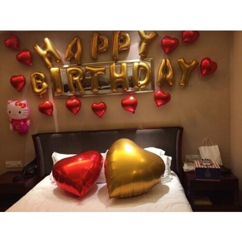Cute Gold /Silver Alphabet Letters Balloons Happy Birthday Party Decoration Aluminum Foil Membrane Ballon Wholesales