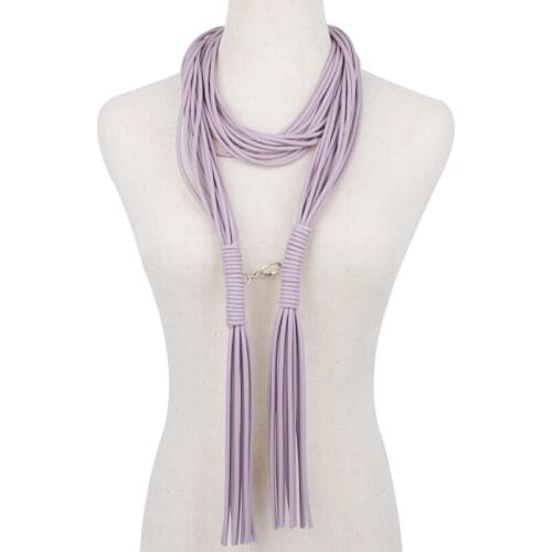 YD&YDBZ Multilayer Long Tassel Necklaces Jewelry For Women Luxurious Leather Rubber Nomination Necklace Sweater Chains Wholesale