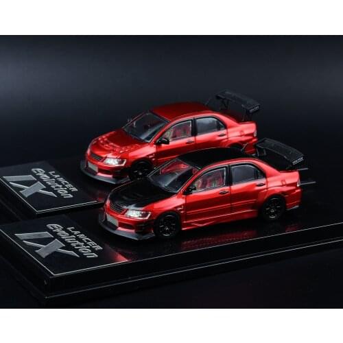 CM Model 1:64 Mitsubishi Lancer Evo 9 Wide -body Metallic Red Simulation Model Car