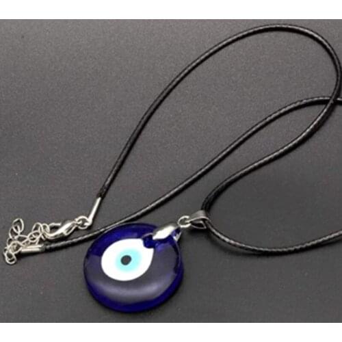 Lucky Blue Eye Necklace Evil Eye Pendant Bracelet Necklace Turkish Evil Eye for Protection and Blessing for Men Women