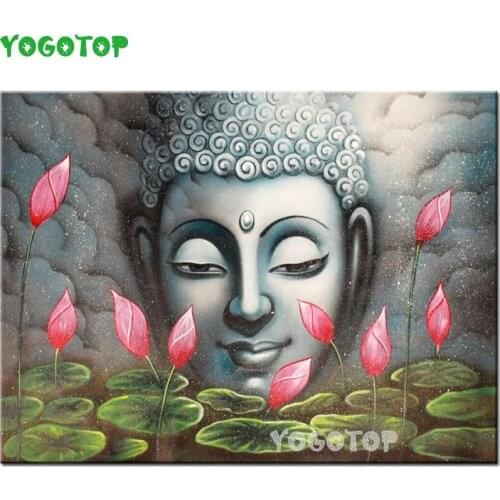 Diamond Painting Kits Lotus Buddha zen 5D DIY Diamond Embroidery Cross Stitch Picture Of Rhinestones Mosaic Art religion YY5209