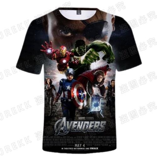 New Fashion Cool Marvel Men Women Children The Avengers T Shirts Summer 3D Print T-shirt Casual Short Sleeve Tops Tee Clothing