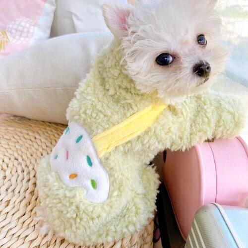 Cake Four-legged Clothes Pet Clothes Autumn Plush Thickening Teddy Bichon Puppies Hiromi Dog Jumpsuit