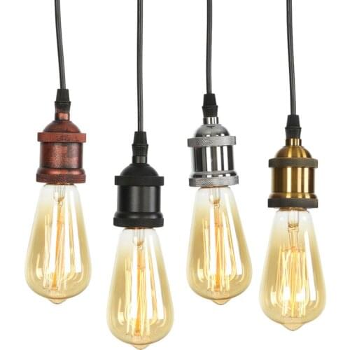 Single-headed Multi-headed Retro Ac110v-220v 8w-40w E27 Personality Rust Indoor Lamp Staircase Bar Cafe Kitchen Pendant Light